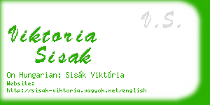 viktoria sisak business card